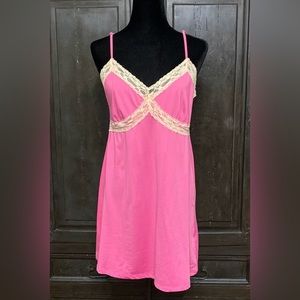 Kathryn pink lace Chemise- size medium